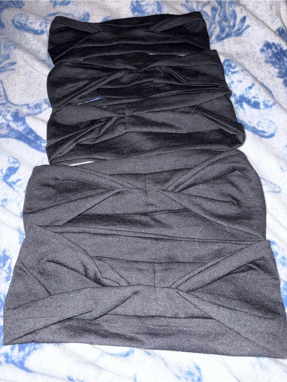 Pack of 5 black headbands